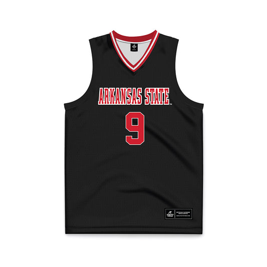 Arkansas State - NCAA Men's Basketball : OB Curtis - Black Basketball Jersey