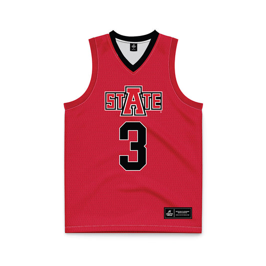 Arkansas State - NCAA Men's Basketball : Derrian Ford - Red Basketball Jersey