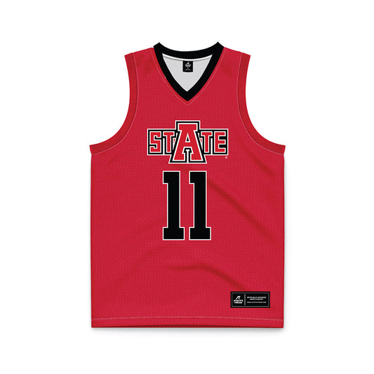 Arkansas State - NCAA Men's Basketball : Terrance Ford - Red Basketball Jersey