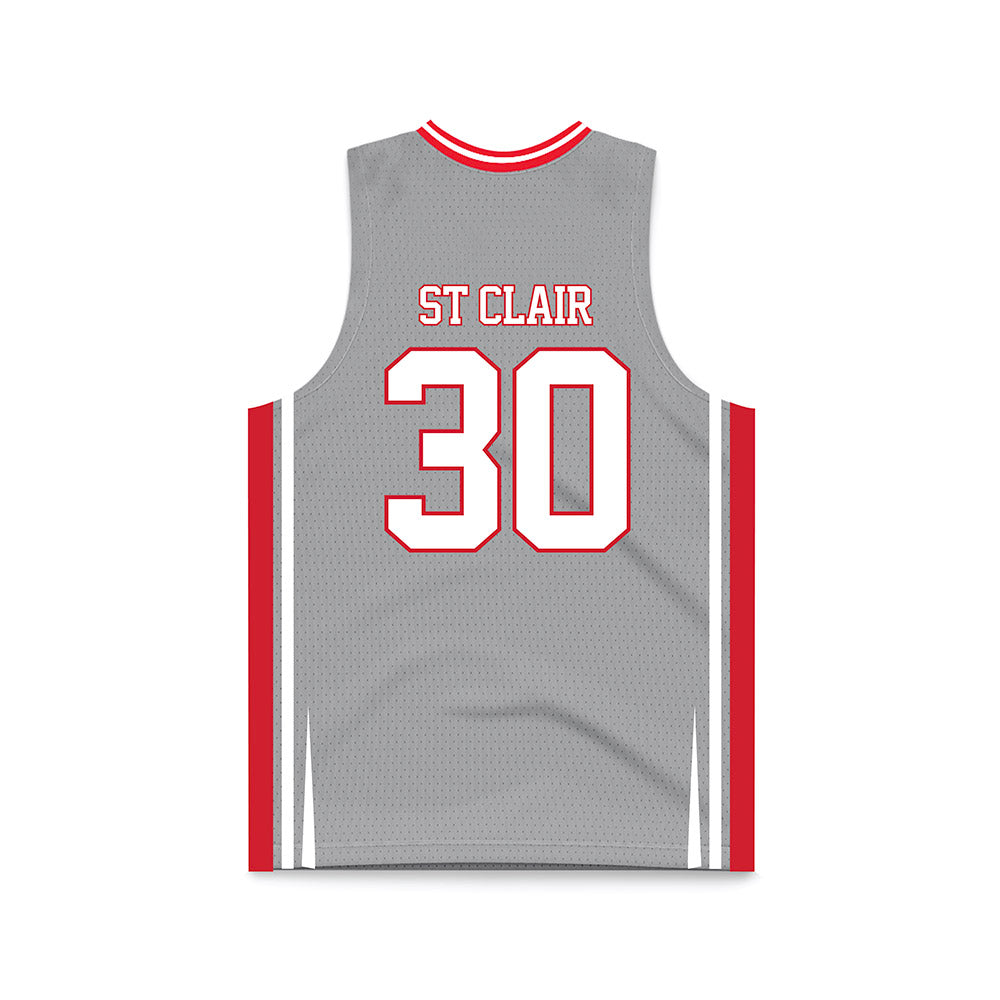 Arkansas State - NCAA Men's Basketball : Jacob St Clair - Grey Basketball Jersey