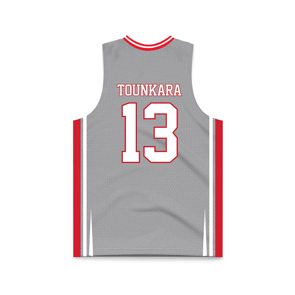 Arkansas State - NCAA Men's Basketball : Aly Tounkara - Grey Basketball Jersey-1