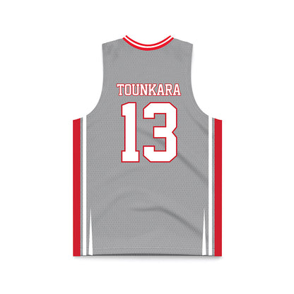 Arkansas State - NCAA Men's Basketball : Aly Tounkara - Grey Basketball Jersey-1