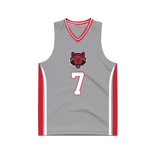 Arkansas State - NCAA Men's Basketball : Zane Butler - Grey Basketball Jersey