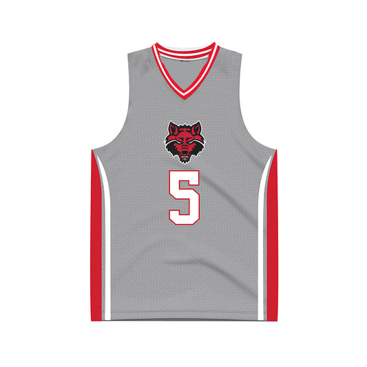 Arkansas State - NCAA Men's Basketball : Joseph Pinion - Grey Basketball Jersey-0