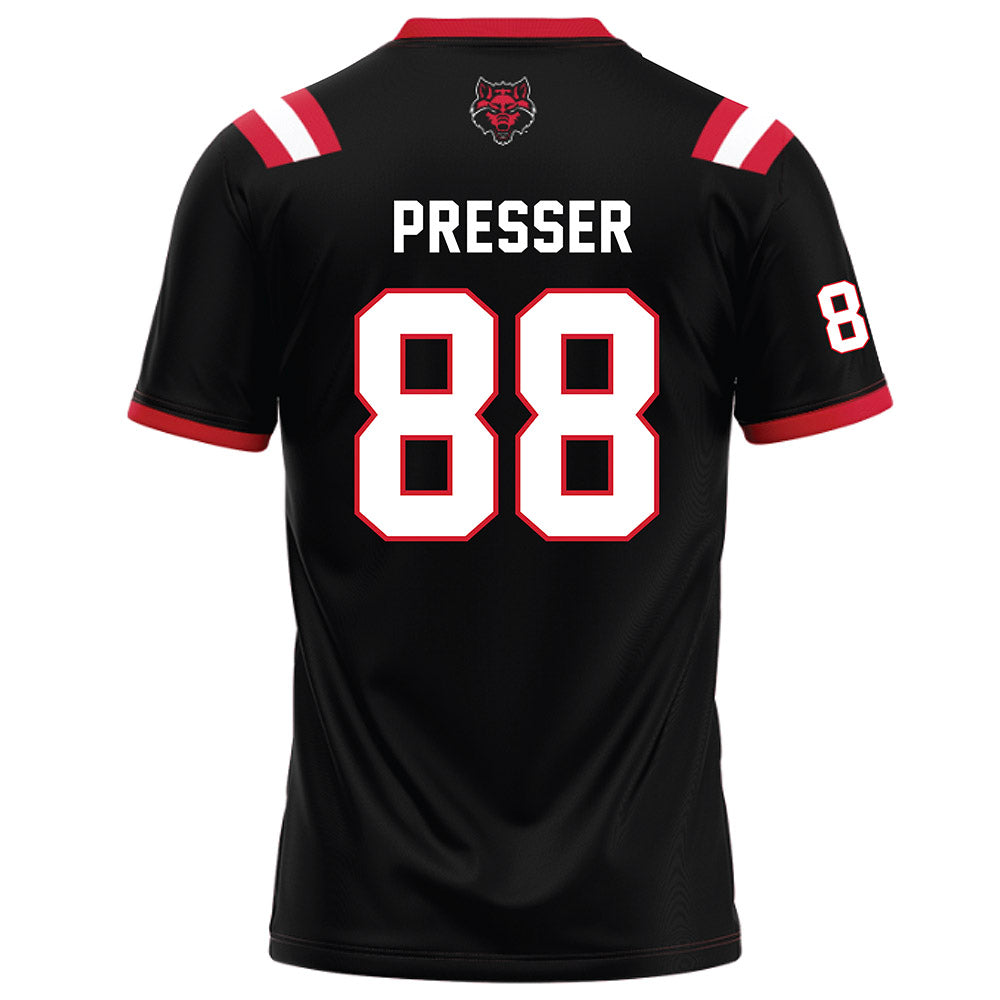 Arkansas State - NCAA Football : Calen Presser - Black Football Jersey-1