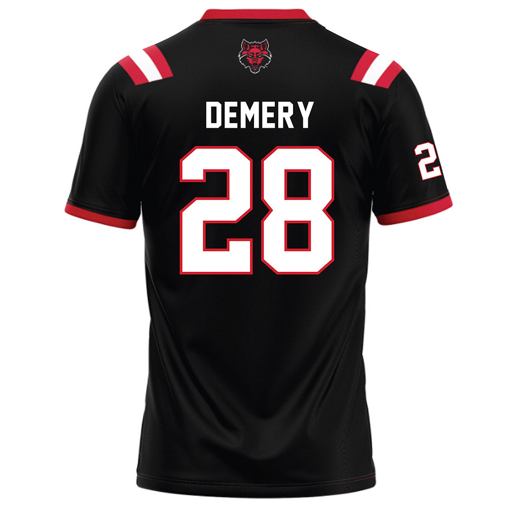 Arkansas State - NCAA Football : Daniel Demery - Black Football Jersey-1