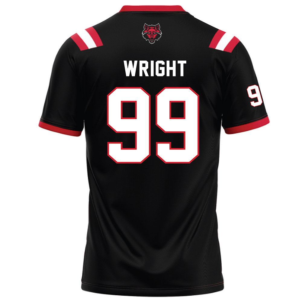 Arkansas State - NCAA Football : Quincy Wright - Black Football Jersey-1