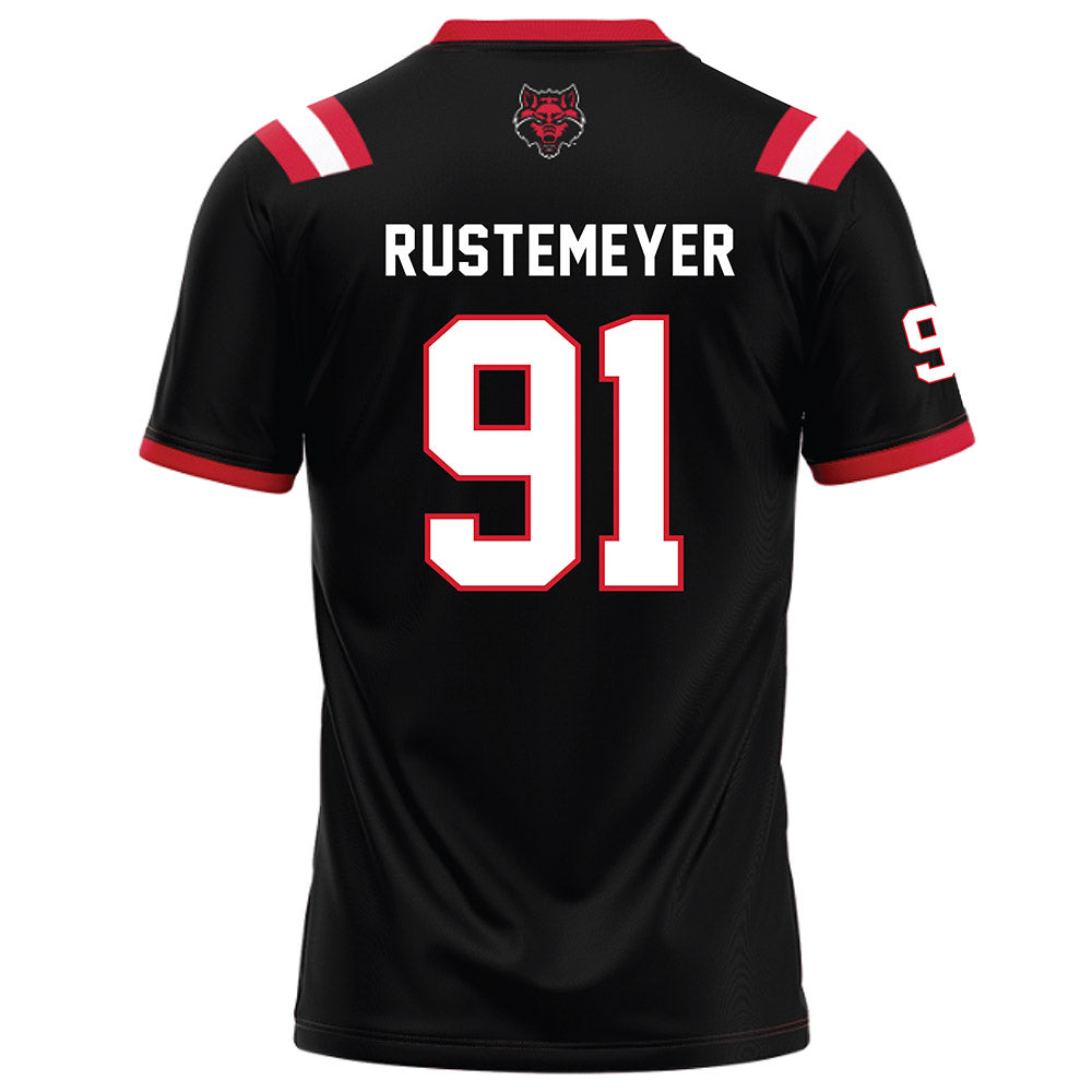 Arkansas State - NCAA Football : Ashtin Rustemeyer - Black Football Jersey