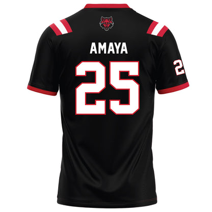 Arkansas State - NCAA Football : Clayton Amaya - Black Football Jersey-1