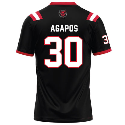 Arkansas State - NCAA Football : Andrew Agapos - Black Football Jersey