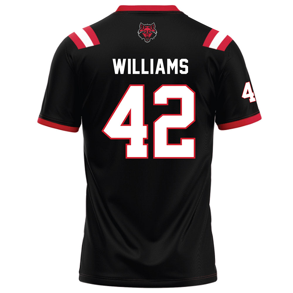 Arkansas State - NCAA Football : Shaun Williams - Black Football Jersey-1