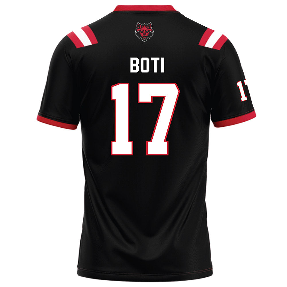 Arkansas State - NCAA Football : Christopher Boti - Black Football Jersey-1