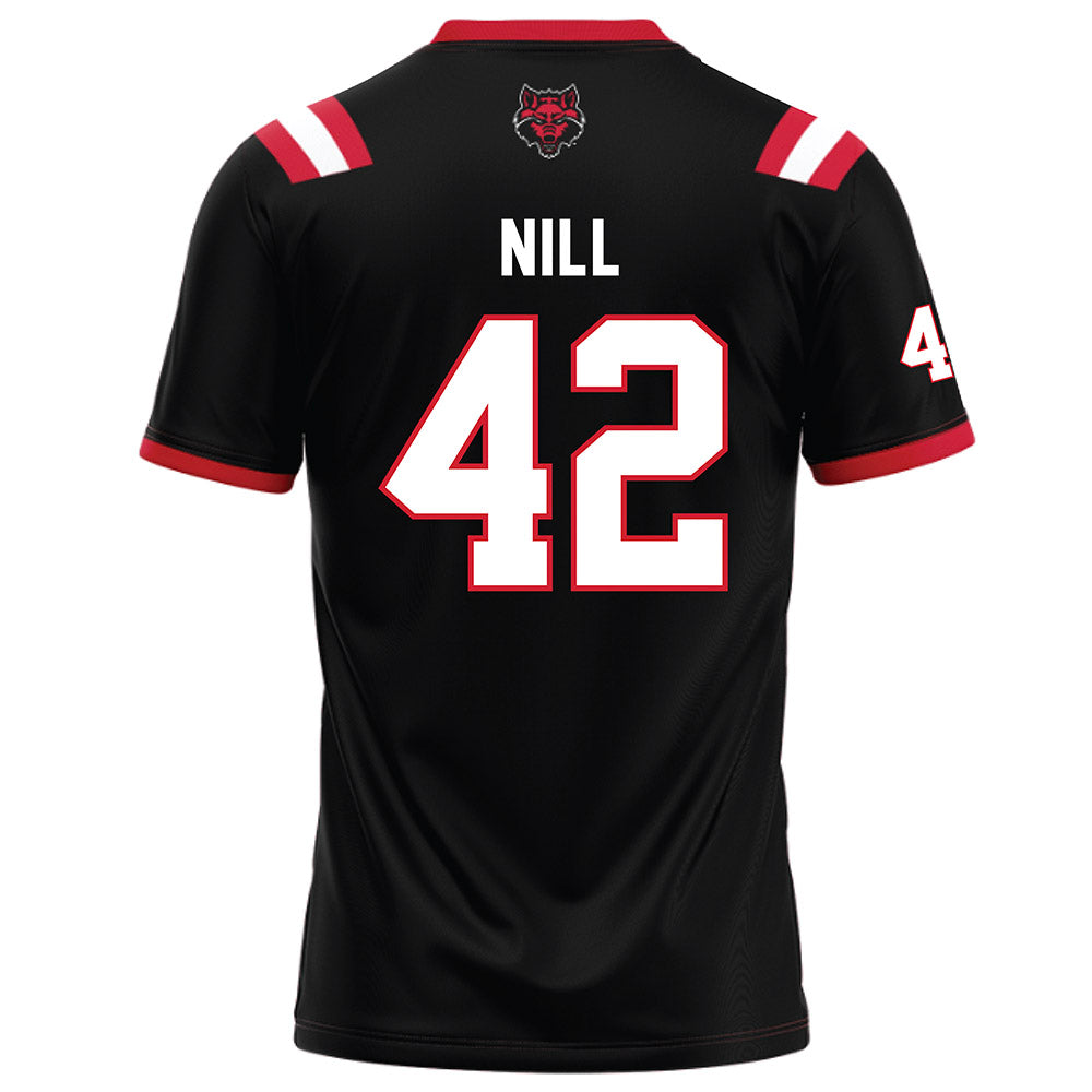 Arkansas State - NCAA Football : Kyle Nill - Black Football Jersey-1