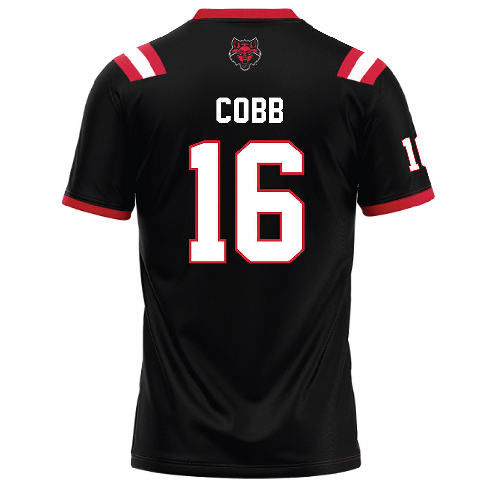 Arkansas State - NCAA Football : Chauncy Cobb - Black Football Jersey