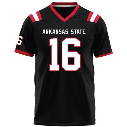 Arkansas State - NCAA Football : Bj Wagner - Black Football Jersey-0