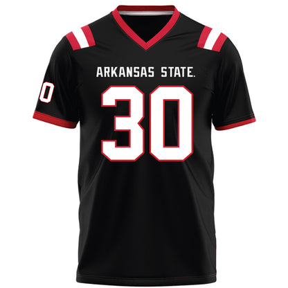Arkansas State - NCAA Football : Andrew Agapos - Black Football Jersey