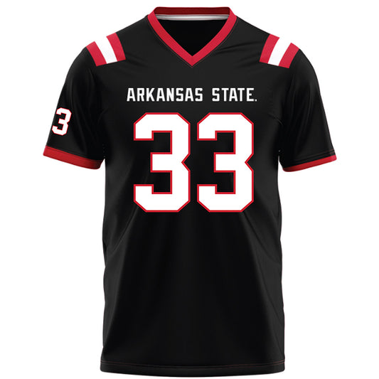 Arkansas State - NCAA Football : Cam Jeffery - Black Football Jersey