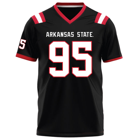 Arkansas State - NCAA Football : Jakwon Mcginney - Black Football Jersey-0