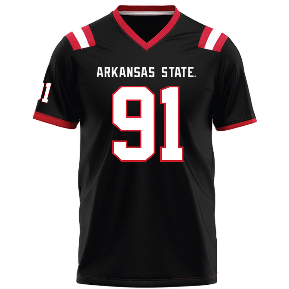 Arkansas State - NCAA Football : Ashtin Rustemeyer - Black Football Jersey