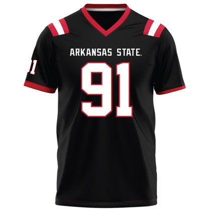 Arkansas State - NCAA Football : Ashtin Rustemeyer - Black Football Jersey