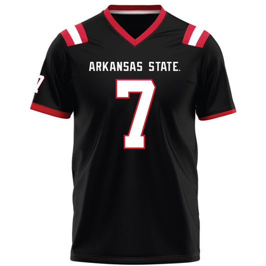 Arkansas State - NCAA Football : Courtney Patterson - Black Football Jersey-0