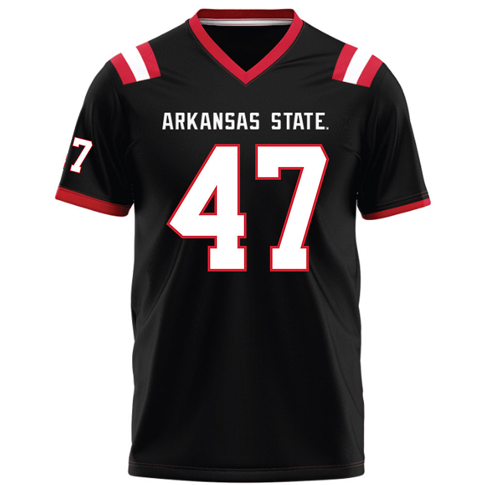 Arkansas State - NCAA Football : Lucas Banks - Black Football Jersey