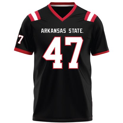 Arkansas State - NCAA Football : Lucas Banks - Black Football Jersey
