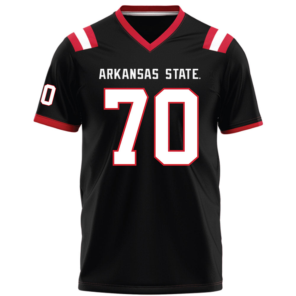 Arkansas State - NCAA Football : Royce Baucom - Black Football Jersey
