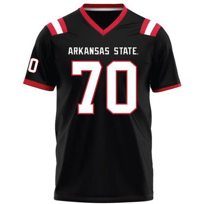 Arkansas State - NCAA Football : Royce Baucom - Black Football Jersey