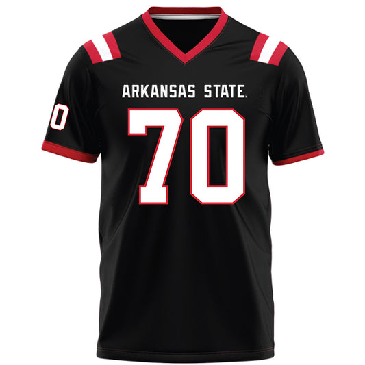 Arkansas State - NCAA Football : Royce Baucom - Black Football Jersey