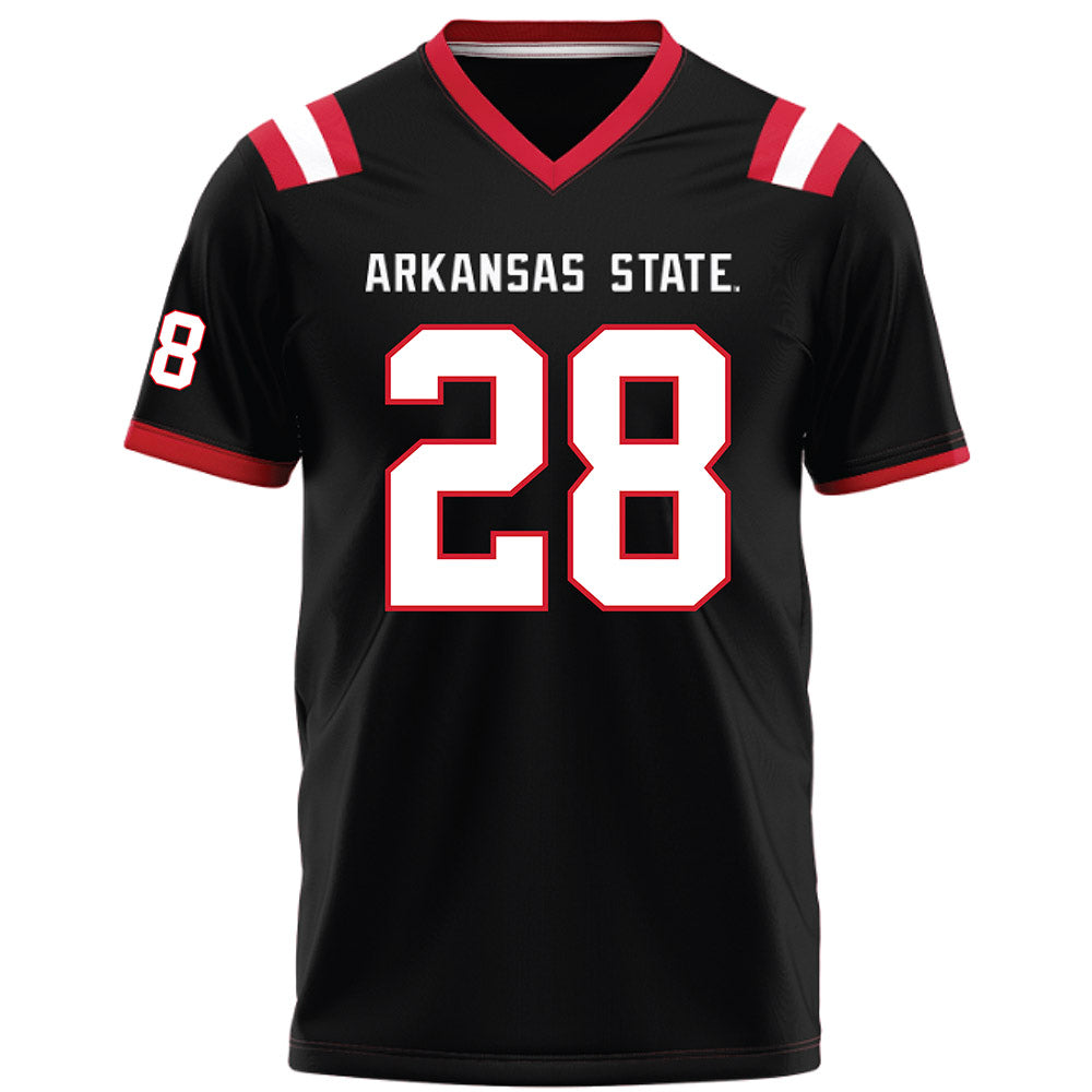 Arkansas State - NCAA Football : Daniel Demery - Black Football Jersey-0