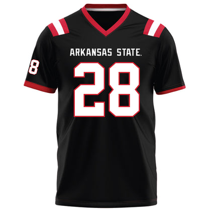 Arkansas State - NCAA Football : Daniel Demery - Black Football Jersey-0