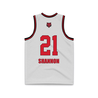 Arkansas State - NCAA Women's Basketball : Zyion Shannon - White Basketball Jersey