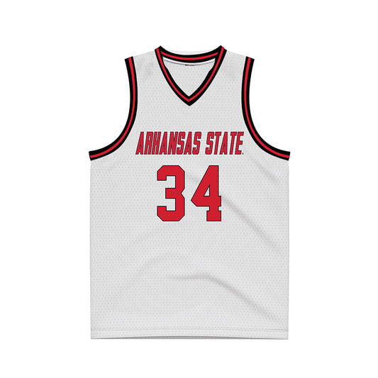 Arkansas State - NCAA Women's Basketball : Cheyenne Forney - White Basketball Jersey