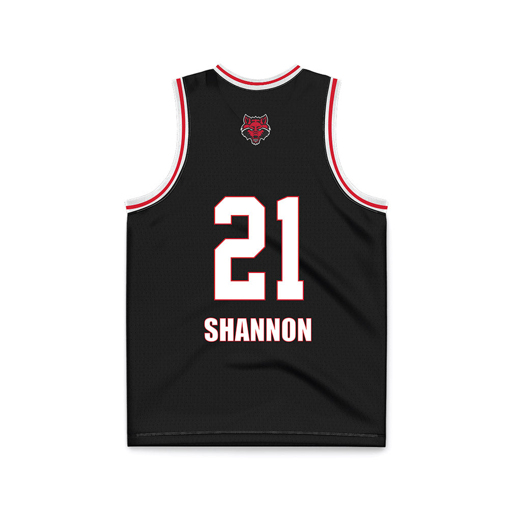 Arkansas State - NCAA Women's Basketball : Zyion Shannon - Black Basketball Jersey