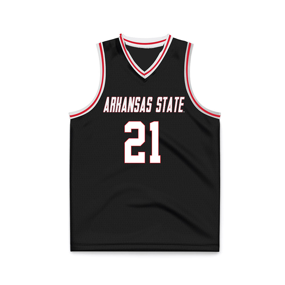 Arkansas State - NCAA Women's Basketball : Zyion Shannon - Black Basketball Jersey