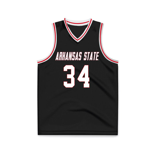 Arkansas State - NCAA Women's Basketball : Cheyenne Forney - Black Basketball Jersey