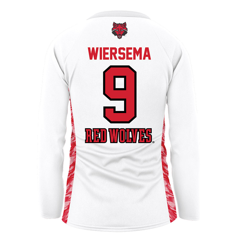 Arkansas State - NCAA Women's Volleyball : Madison Wiersema - White Volleyball Jersey