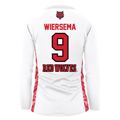 Arkansas State - NCAA Women's Volleyball : Madison Wiersema - White Volleyball Jersey