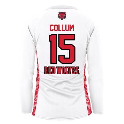 Arkansas State - NCAA Women's Volleyball : Addison Collum - White Volleyball Jersey