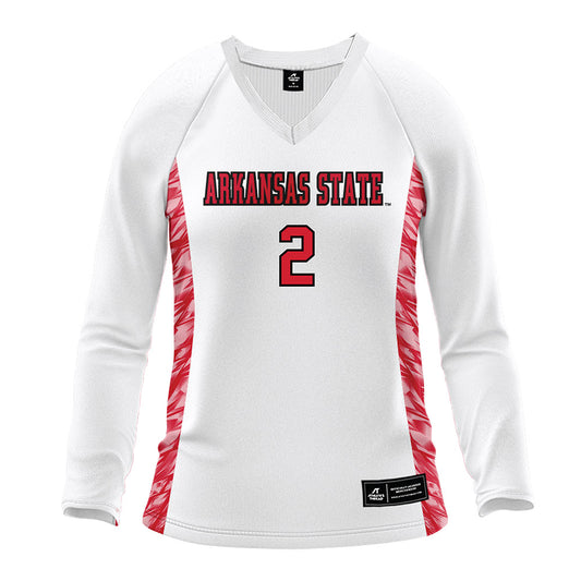 Arkansas State - NCAA Women's Volleyball : Sarah Martinez - White Volleyball Jersey