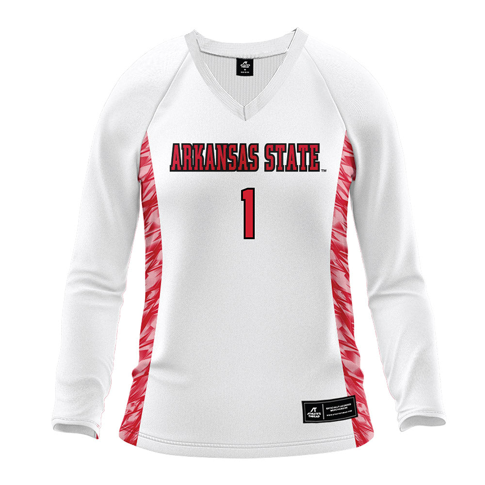 Arkansas State - NCAA Women's Volleyball : Abby Harris - White Volleyball Jersey