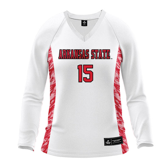 Arkansas State - NCAA Women's Volleyball : Addison Collum - White Volleyball Jersey