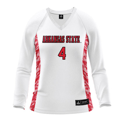 Arkansas State - NCAA Women's Volleyball : Bailey Helzer - White Volleyball Jersey