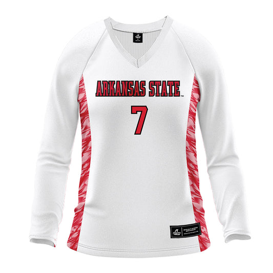 Arkansas State - NCAA Women's Volleyball : Kaitlin Whitlock - White Volleyball Jersey