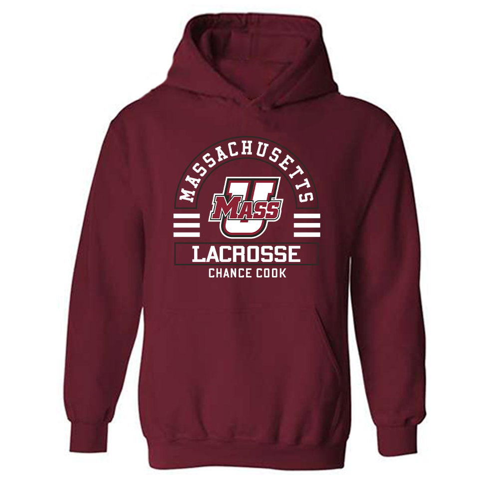 UMass - NCAA Men's Lacrosse : Chance Cook - Classic Fashion Shersey Hooded Sweatshirt-0