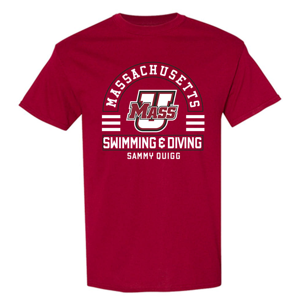 UMass - NCAA Men's Swimming & Diving : Sammy Quigg - Classic Fashion Shersey T-Shirt-0