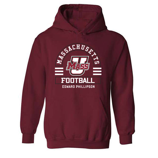 UMass - NCAA Football : Edward Phillipson - Classic Fashion Shersey Hooded Sweatshirt-0