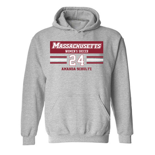 UMass - NCAA Women's Soccer : Amanda Schultz - Classic Fashion Shersey Hooded Sweatshirt-0