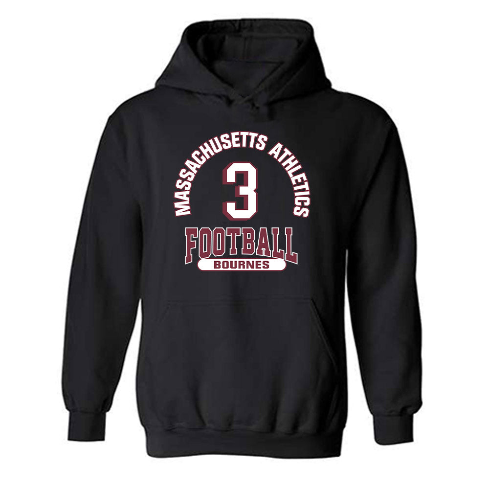 UMass - NCAA Football : Kendall Bournes - Classic Fashion Shersey Hooded Sweatshirt-0
